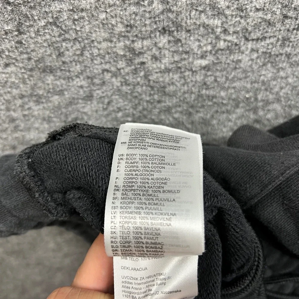 Adidas Originals Sweatpants Mens Large Black Trefoil Split Logo Joggers L - Picture 9 of 14